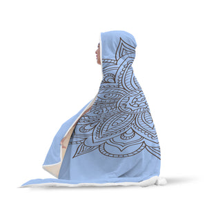 Blue Mandala Hooded Blanket