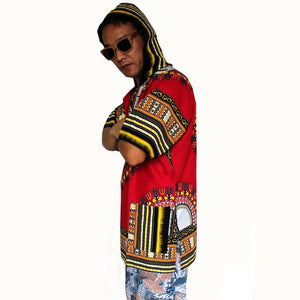 Mr Hunkle 2017New Design Dashiki Hoodies Loose African Print Dashiki Fabric Hood 100% Cotton Fashion Robe Clothing Unisex Kimono
