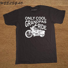 T Shirt Crew Neck Short Sleeve Cool Grandpas Ride Motorcycles Funny Premium Mens Tee Shirts