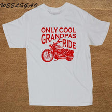 T Shirt Crew Neck Short Sleeve Cool Grandpas Ride Motorcycles Funny Premium Mens Tee Shirts