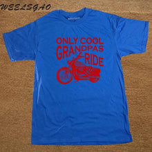 T Shirt Crew Neck Short Sleeve Cool Grandpas Ride Motorcycles Funny Premium Mens Tee Shirts