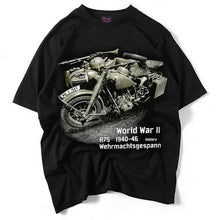 World War Two 3D Print T-Shirt Military Men Europe And US StreetWear T Shirt Pure Cotton Motorcycle T-Shirts O-Neck,UMA426