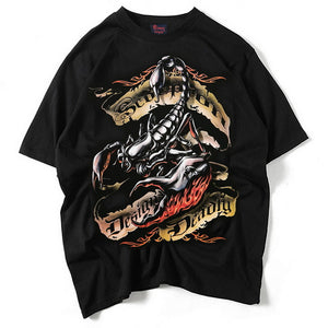 World War Two 3D Print T-Shirt Military Men Europe And US StreetWear T Shirt Pure Cotton Motorcycle T-Shirts O-Neck,UMA426