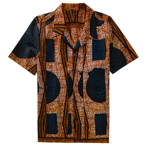 Men african shirt custom dashiki camiseta masculina short sleeve tops exquisite print punk rock style africa clothing
