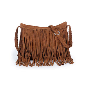 2018 New Solid bohemian Women bag Tassel Shoulder Messenger Suede Handbag Cross Body Bag Purse Women's bag