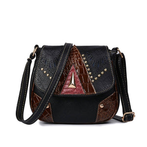 Vintage Women Girls Hollow Out Shoulder Bag PU Leather Crossbody Bags Messenger Bags Handbag Popular