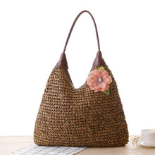 MENGXILI Japen&Korean Braided Straw Bags Handbags Women Famous Brands Flowers Lady Hobos Holiday Beach Women Bags Shoulder Bag