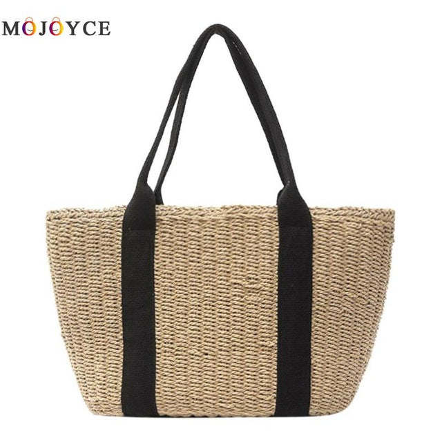 5 styles Hawaii Holiday Women Straw Woven Handbag Summer Bohemian Zipper Beach Totes Large Capacity Shoulder Bags