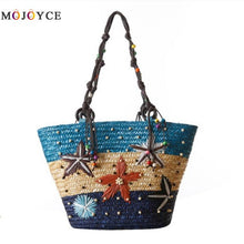 5 styles Hawaii Holiday Women Straw Woven Handbag Summer Bohemian Zipper Beach Totes Large Capacity Shoulder Bags