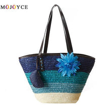 5 styles Hawaii Holiday Women Straw Woven Handbag Summer Bohemian Zipper Beach Totes Large Capacity Shoulder Bags