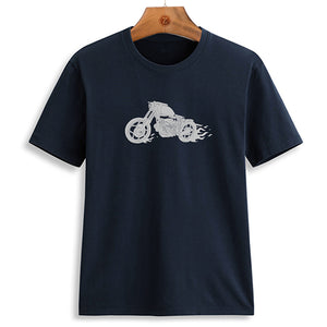 JNGLE ZONE Men's plus size T-shirt Motorcycle Heat transfer t shirt design O-Neck short t-shirt Men's Casual t-shirts TA034