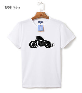 JNGLE ZONE Men's plus size T-shirt Motorcycle Heat transfer t shirt design O-Neck short t-shirt Men's Casual t-shirts TA034