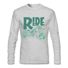 2017 Men T Shirts Motorcycle Fashion Print Ride t shirt Hip Hop Long Sleeve Man T Shirts 2XL