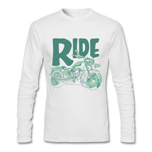 2017 Men T Shirts Motorcycle Fashion Print Ride t shirt Hip Hop Long Sleeve Man T Shirts 2XL