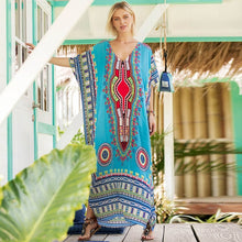 Plus Size Maternity Photo Shoot Beach Sundress Sexy V-Neck Boho Dress Traditional Ethnic Loose Dashiki Vintage Kaftan Dressess